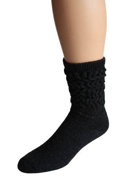 Soft Touch Therapeutic Alpaca Socks: Dark Brown / Small