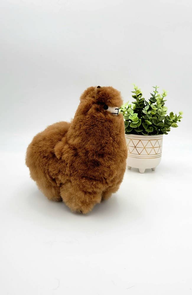 Alpaca Stuffed Animal | Classic Alpaca 8" | Handmade: Natural