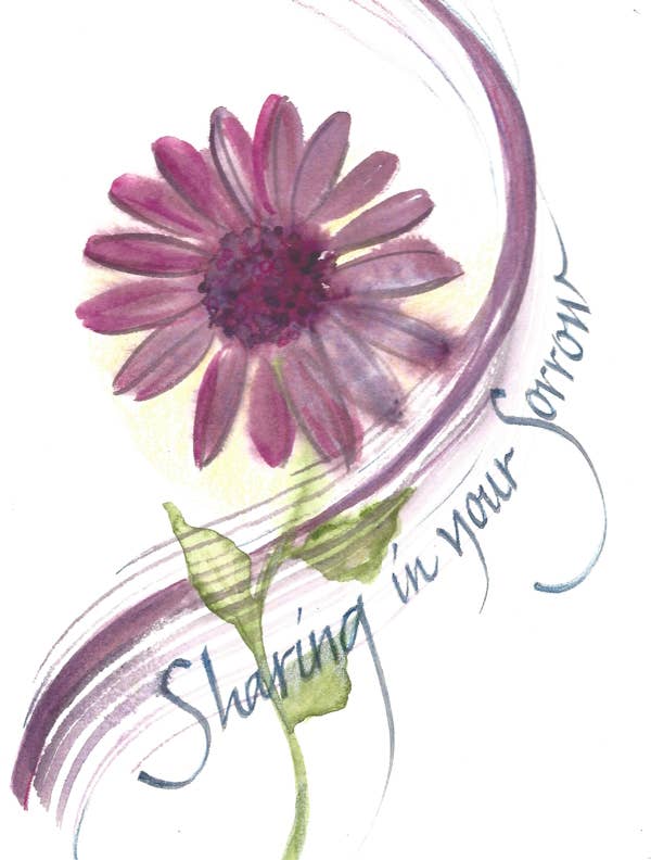 Sharing Sorrow Sympathy Greeting Card (Versed)