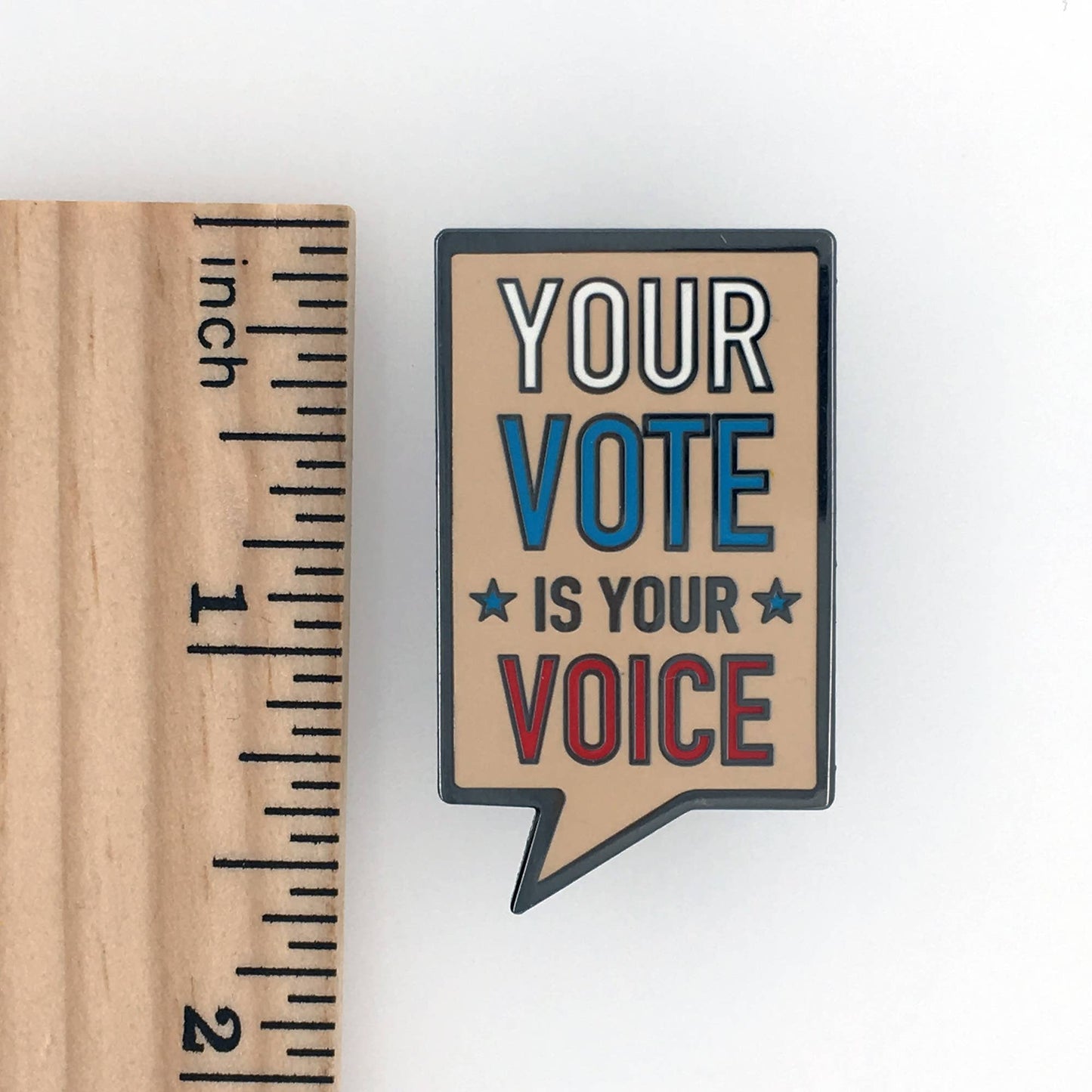 Your Vote is Your Voice Pin