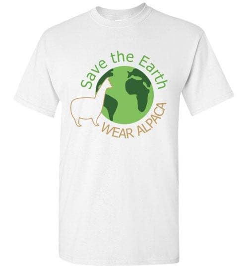 T-shirt: Save the Earth Wear Alpaca Gildan Short-Sleeve: Natural / Youth XS