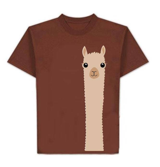 T-shirt: Alpaca Watching: CoffeeBrown / Youth X-Small