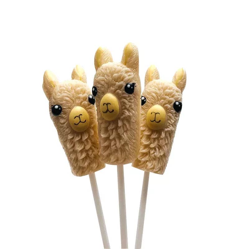 Alpaca Watching Lollipops: Chocolate - Jar of 16