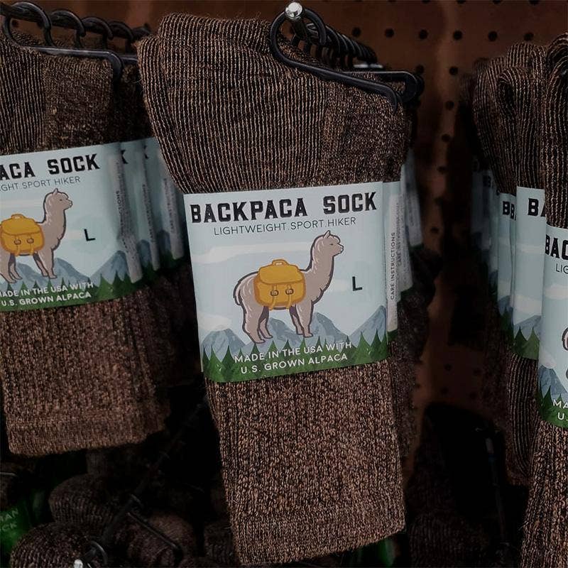 BACKPACA Lightweight Hiker Alpaca Sock: SM