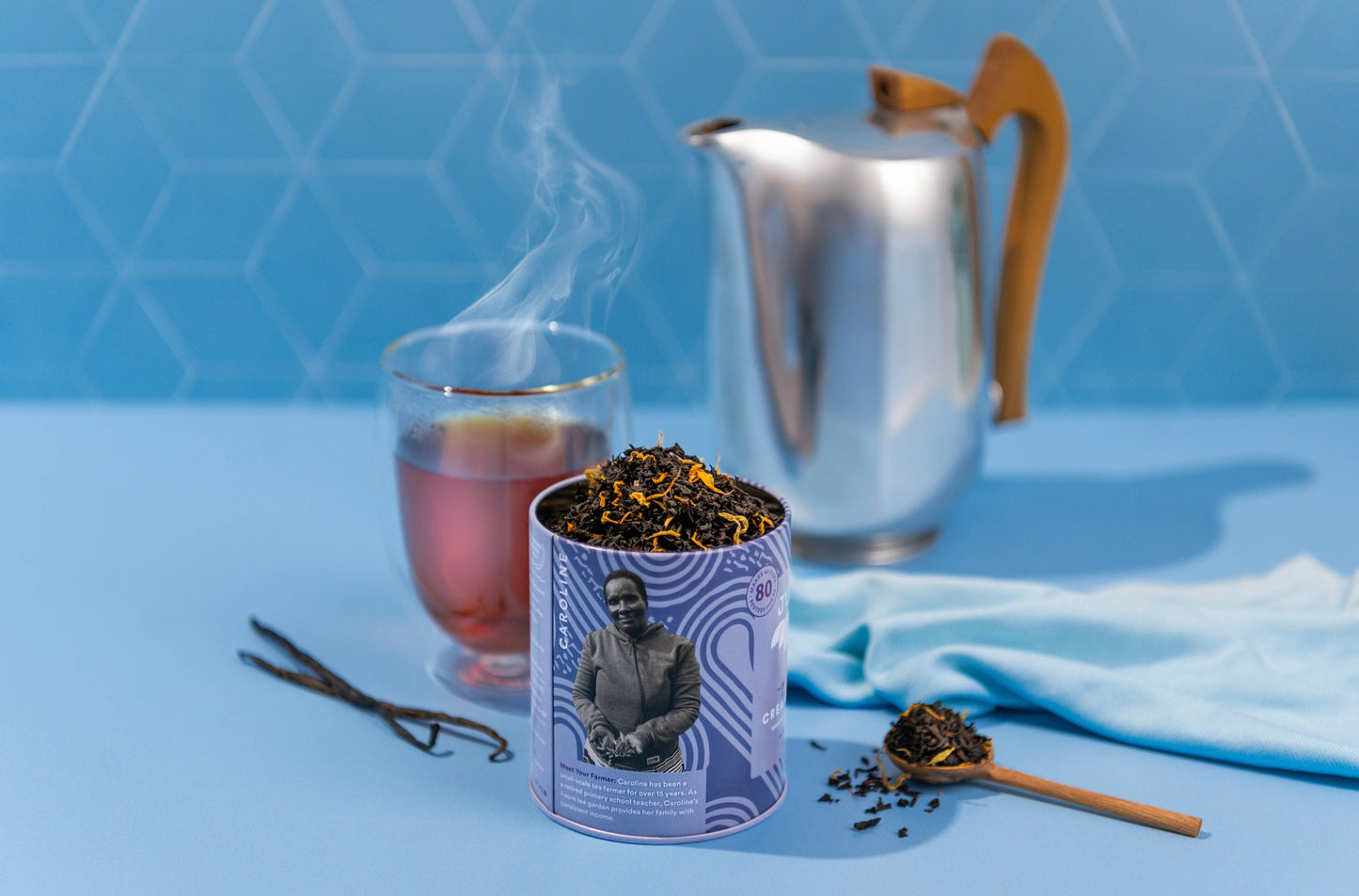 Cream Earl Grey Tin & Spoon - Organic, Fair-Trade, Black Tea