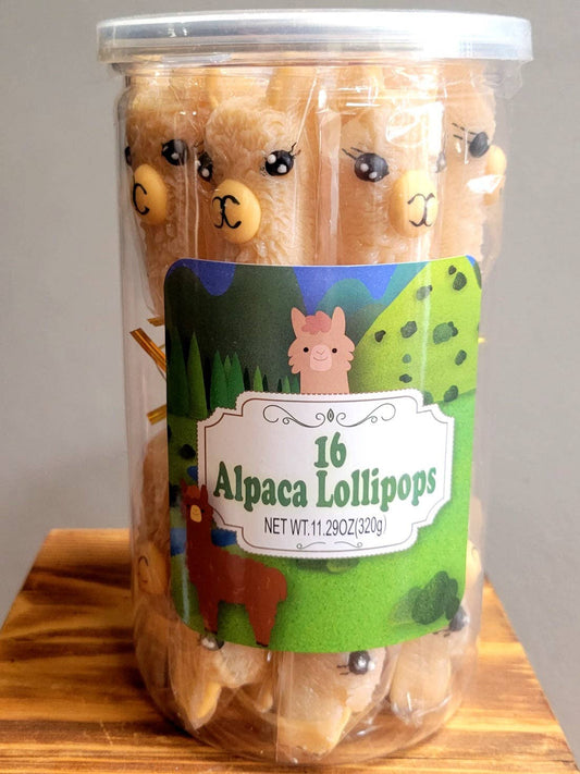 Alpaca Watching Lollipops: Butterscotch - Jar of 16