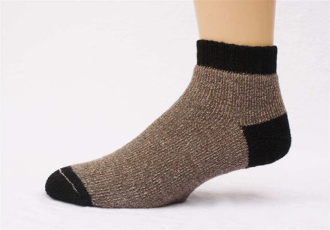 "SlipperBootie" Alpaca Socks - Made in the USA: Cocoa Brown / Medium / SlipperBootie