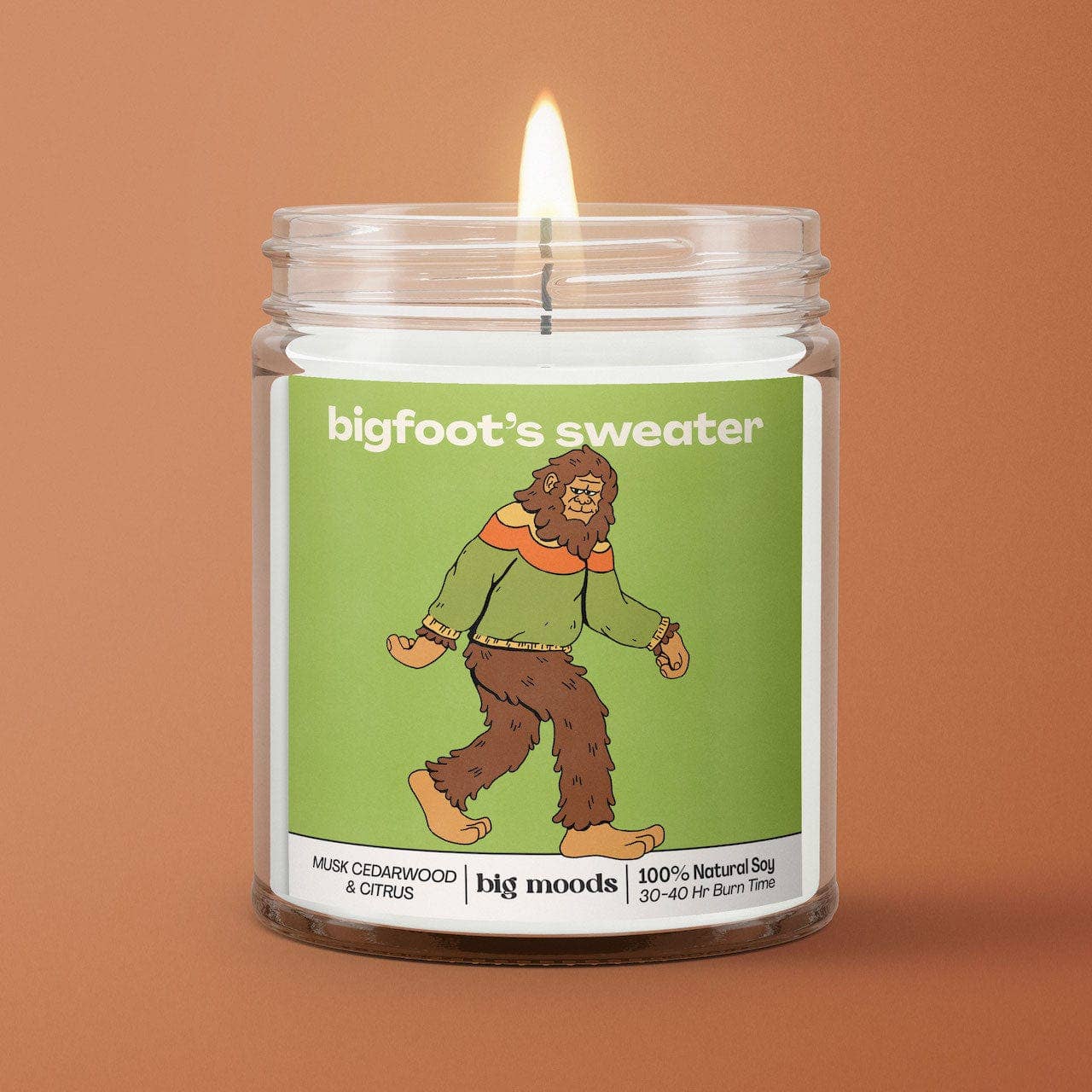 "Bigfoot's Sweater" Musk, Cedarwood, & Citrus - Soy Candle