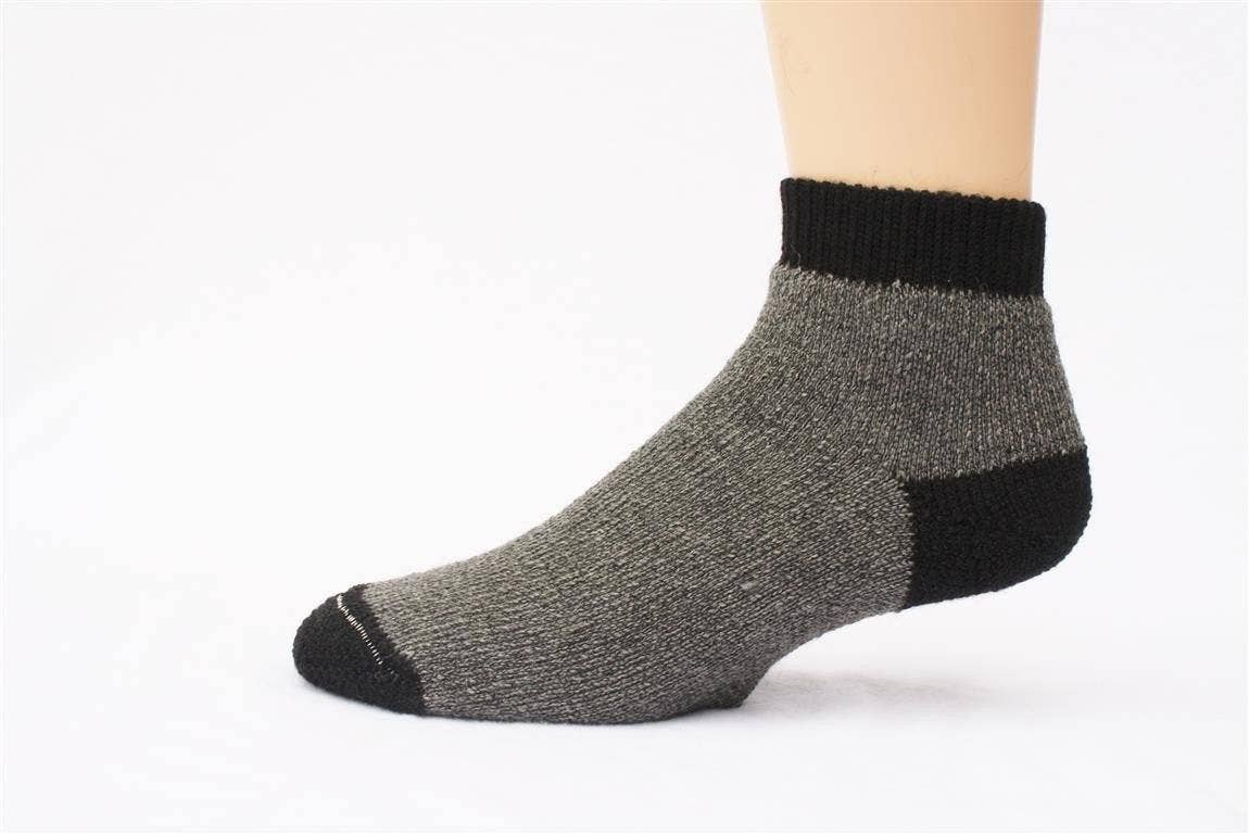 "SlipperBootie" Alpaca Socks - Made in the USA: Black / Large / SlipperBootie