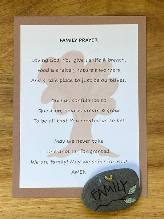 'Family Prayer' Prayer Card