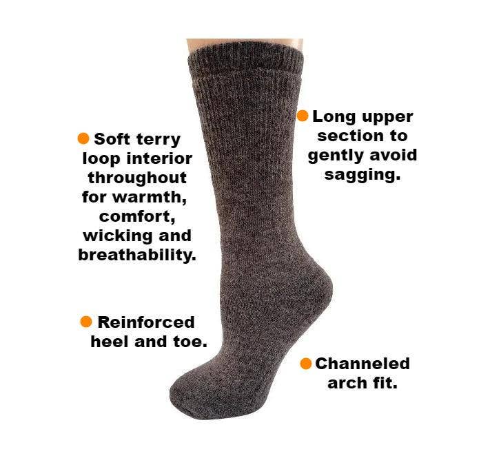 100% Alpaca American Traveler All Purpose Alpaca Socks: X-Large