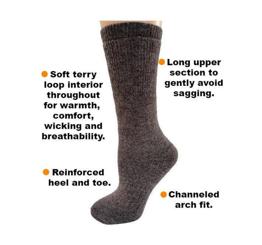 100% Alpaca American Traveler All Purpose Alpaca Socks: Medium