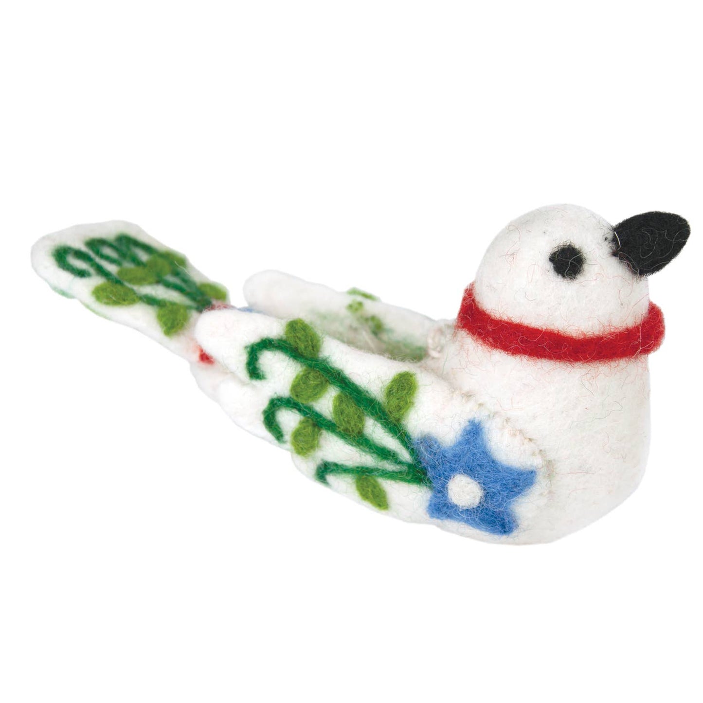 Alpine Love Bird Ornament - White