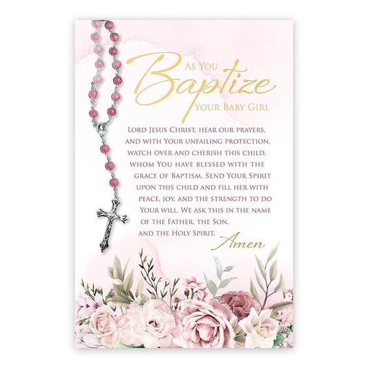 As You Baptize Your Baby Girl - Baptism Card