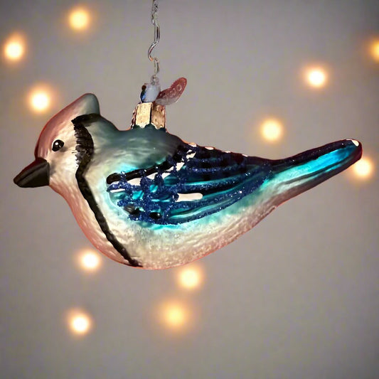 Bright Blue Jay Ornament