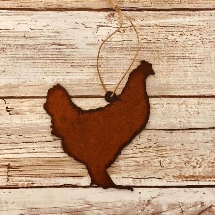 Chicken  Farm Rustic Ornament