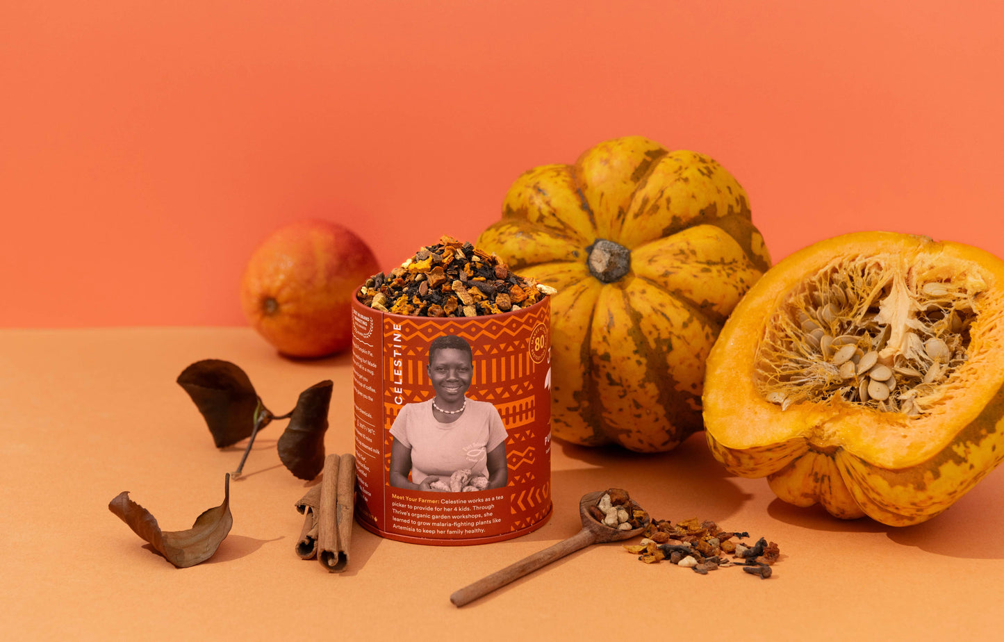 PUMPKIN SPICE Tin & Spoon - Organic, Fair-Trade, Black Tea