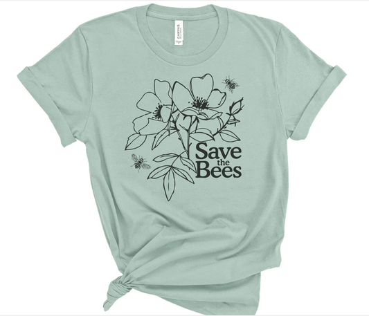 "Save the Bees" Floral T-Shirt Starter Pack of 10