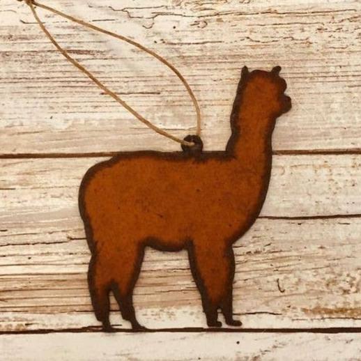 Alpaca Ornament rusty metal