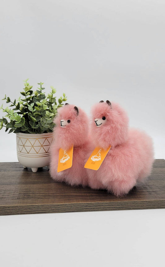 Alpaca Stuffed Animal | Mini Alpaca 6" | Handmade: Pink